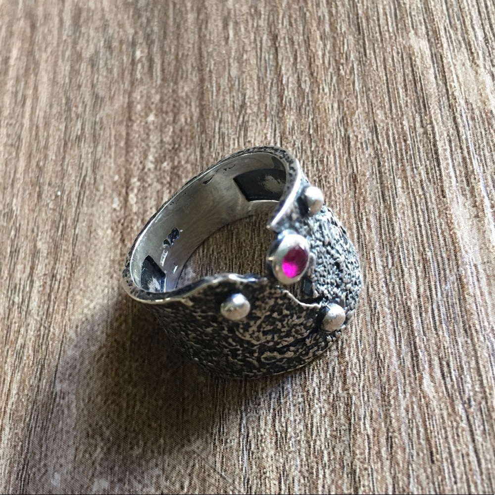 .925 Sterling Silver And Ruby Ring - image 3